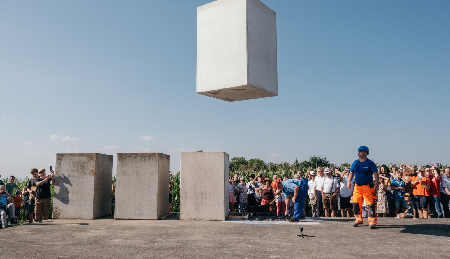 the time pyramid concrete blocks