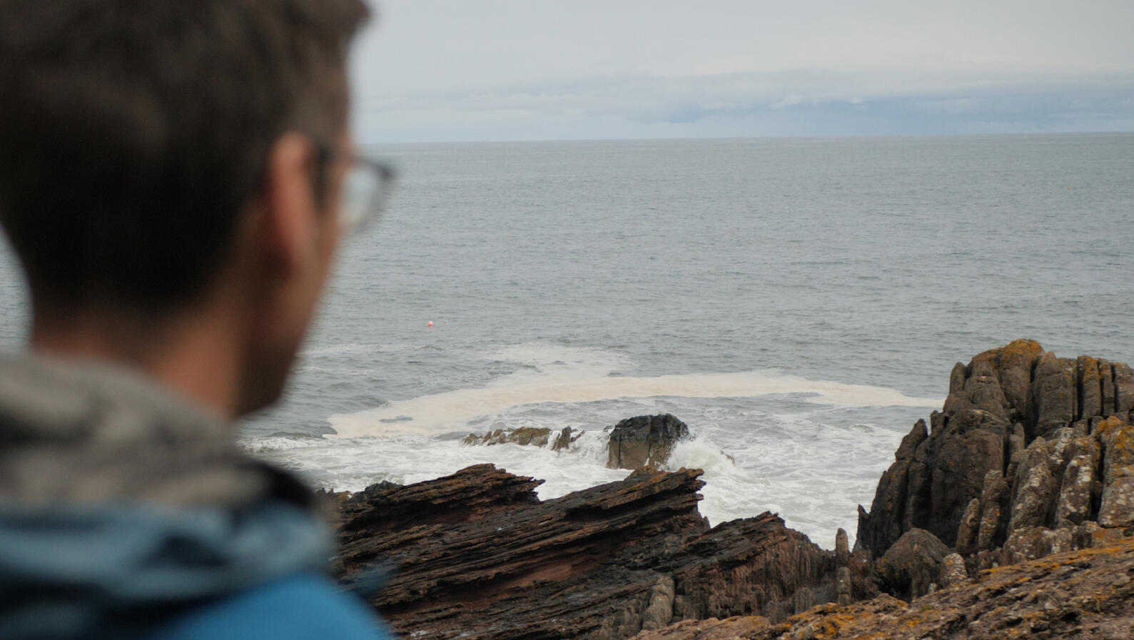 Fisher looking at Hutton's unconformity