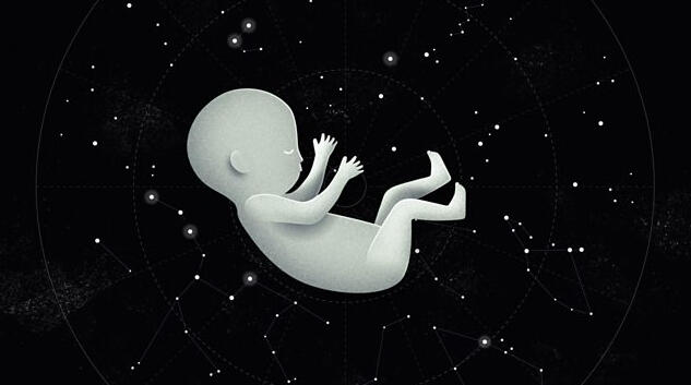 illustration of baby in space