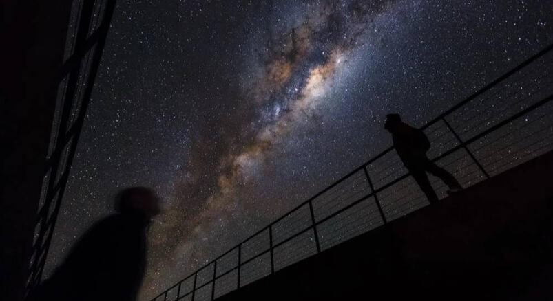 Inside the James Bond set where astronomers live (BBC) milky way